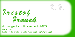 kristof hranek business card